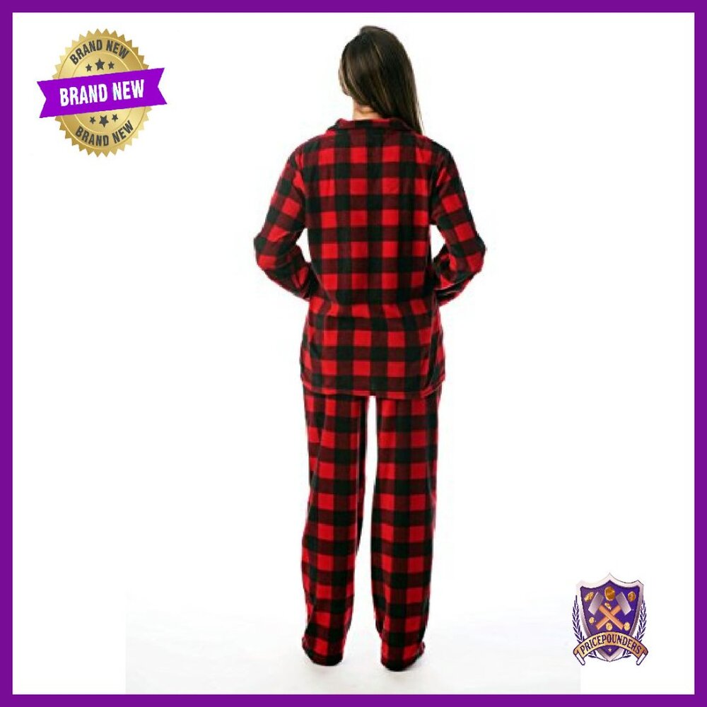 Microfleece Button Front Pajama Set With Socks - … - image 4